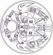 coloriage mandala chateau